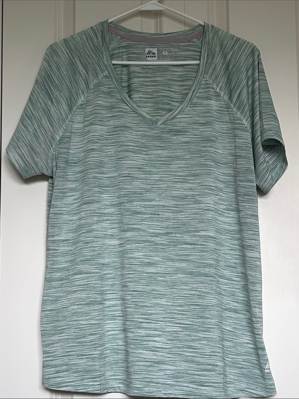 RBX Women’s Mint Space-Dye V-Neck Performance Top, 2X